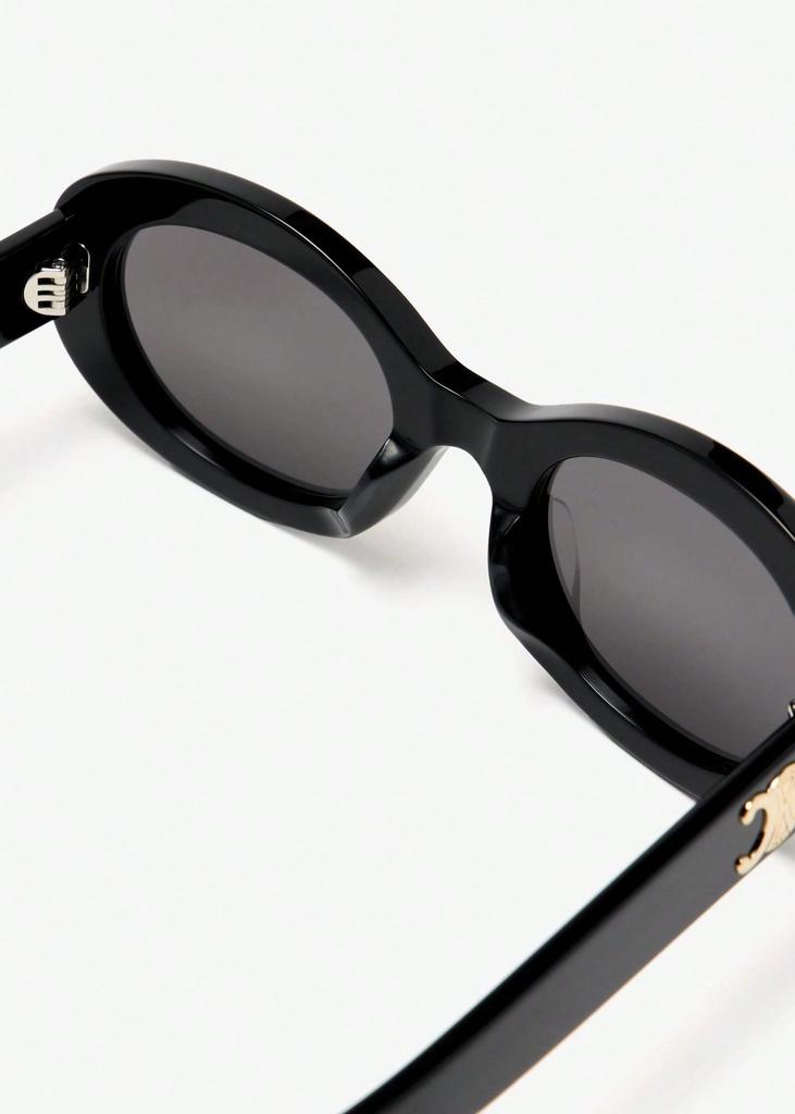Celine Lunettes de soleil ovales noires Triomphe CL40194U-01A