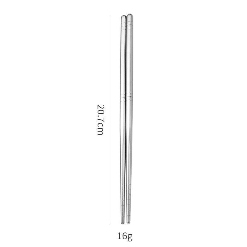 Semi-Square Stainless Steel Anti-slip Chopsticks - Hollow Design, Ideal for Hot Pot, Customizable Logo.
