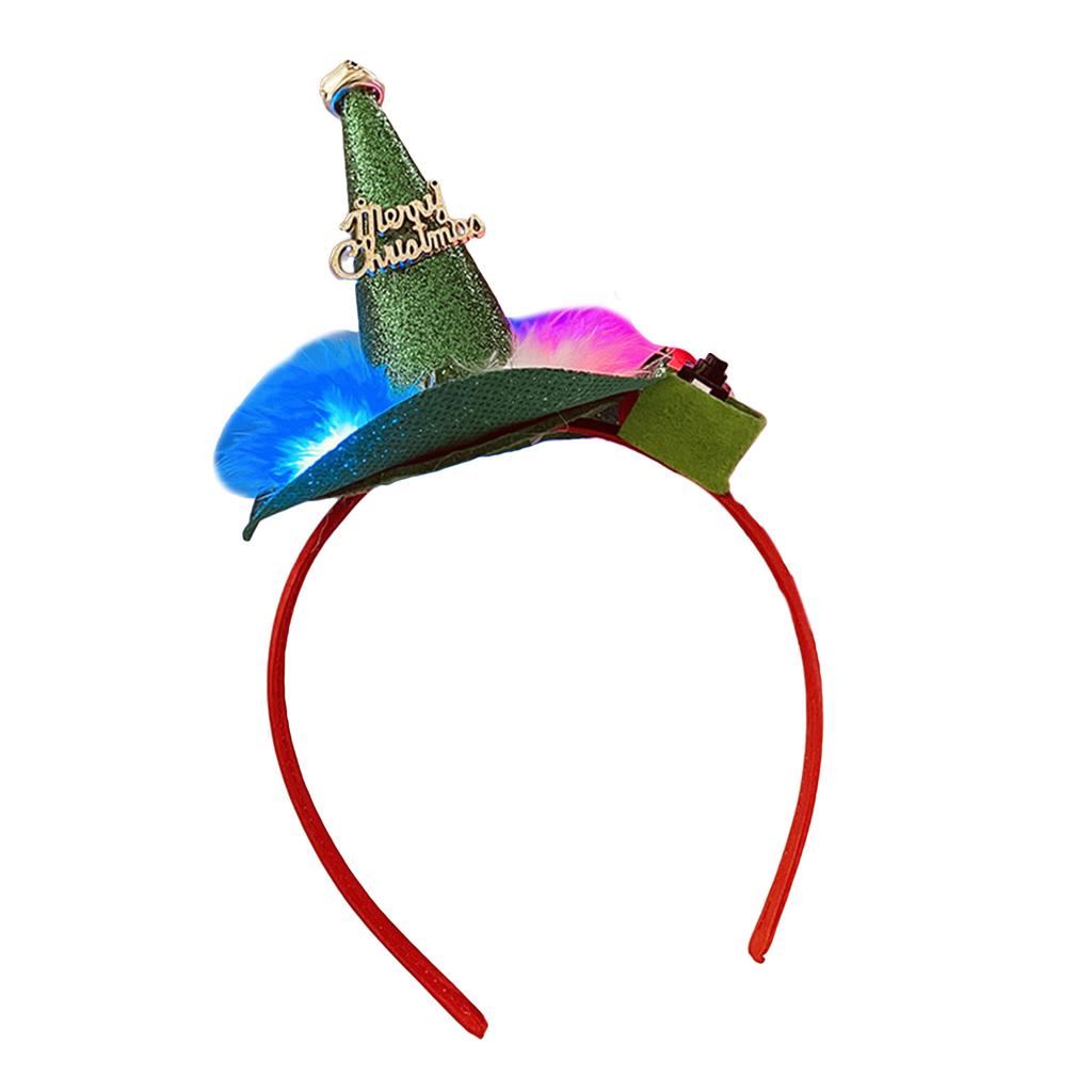 LED Luminous Christmas Headband for All Age New Year Party Hairband Festive Celebration Party Props Holiday Hair Decors