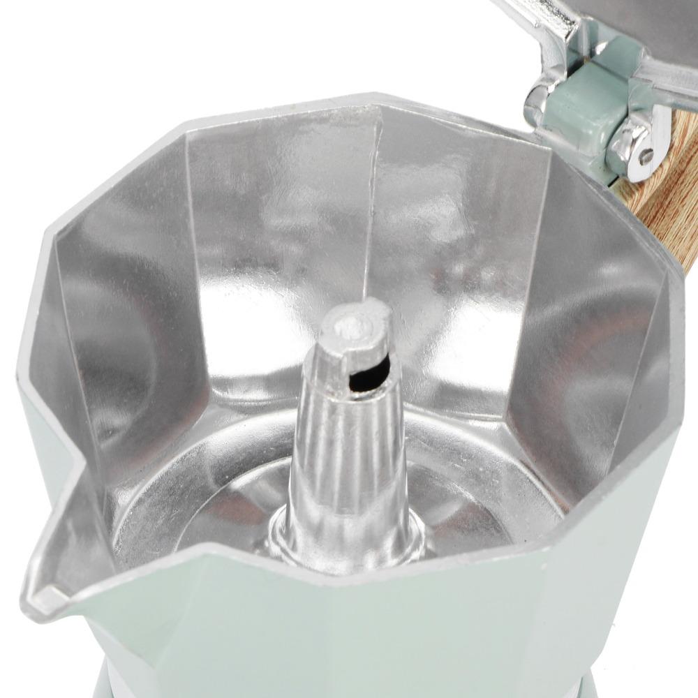 Durable Aluminium Stovetop Coffee Maker Octagonal 3 Cup Coffee Pot Portable 150ML Moka Pot Italian Coffee