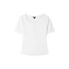 Men Snap Button Ribbed Short Sleeve Tee Yp2k2433