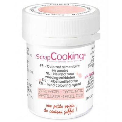 Lebensmittelfarbe in Pulverform - SCRAPCOOKING - Dose 5g - Pastellrosa