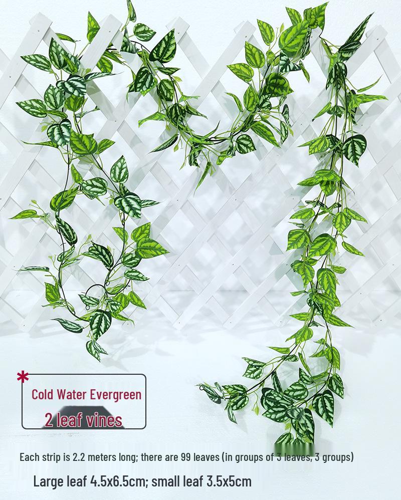 Artificial Red Maple Leaves Pothos Vine: Wall or Ceiling Hanging, Climbing Decorative Greenery