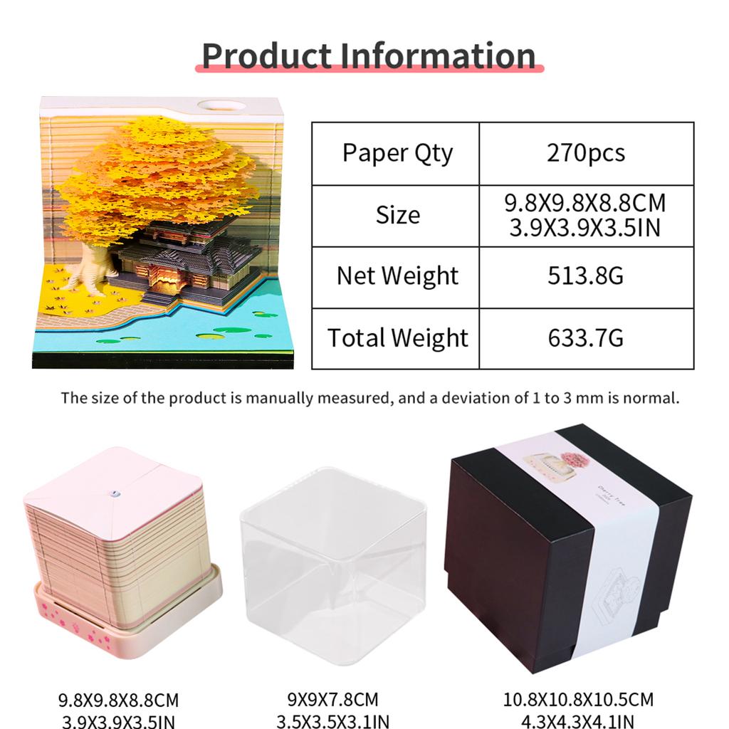2026 3D Art Calendar With Lights Home Office Desk Calendars Art Sculpture Household Desktop Decoration New Year Christmas Gifts