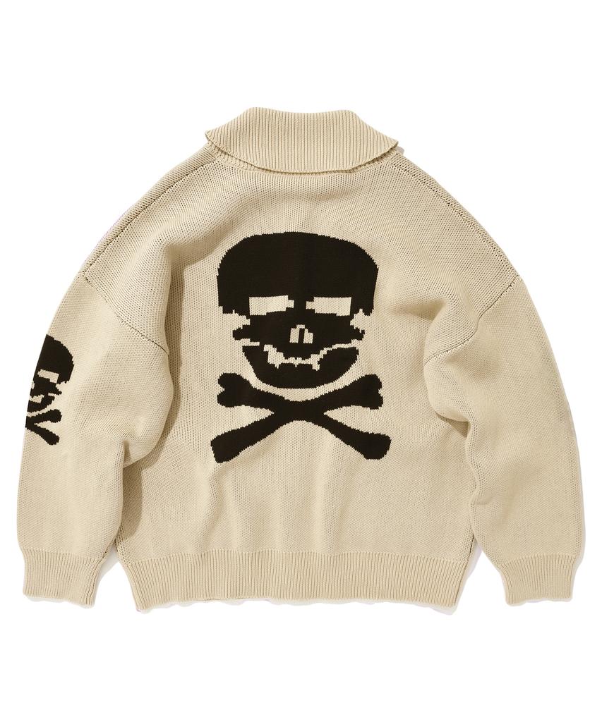 Seuweideu Skull Cowichan Sweater [Beige]