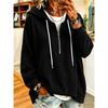 Women's Waffle Hoodie, Drawstring Zip-Up Loose Long Sleeve Sweatshirt Top,  New Arrival, European American Style Cross-border Women's Clothing