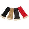 Thicken Half Finger Gloves Long Women Knitted Gloves Cozy Fingerless Mittens  Winter Season