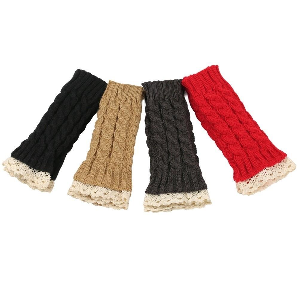 Thicken Half Finger Gloves Long Women Knitted Gloves Cozy Fingerless Mittens Winter Season
