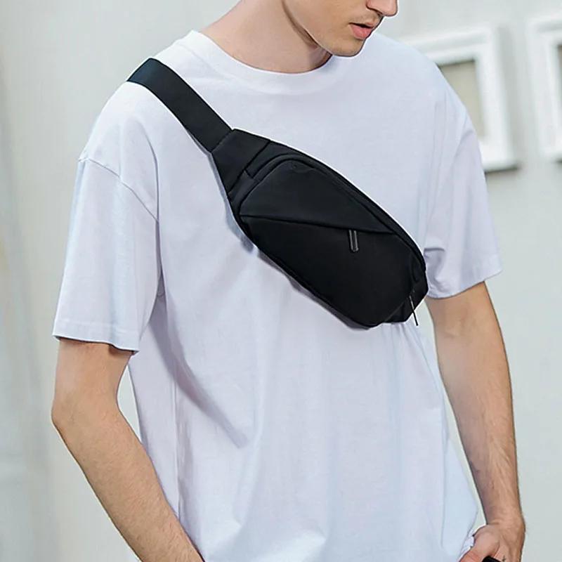 Man Waist Bag Pack Travel Sports Male Fanny Pack Large Wallet Phone Belt Bag Pouch Men's Shoulder Hip Bag 4 Pockets