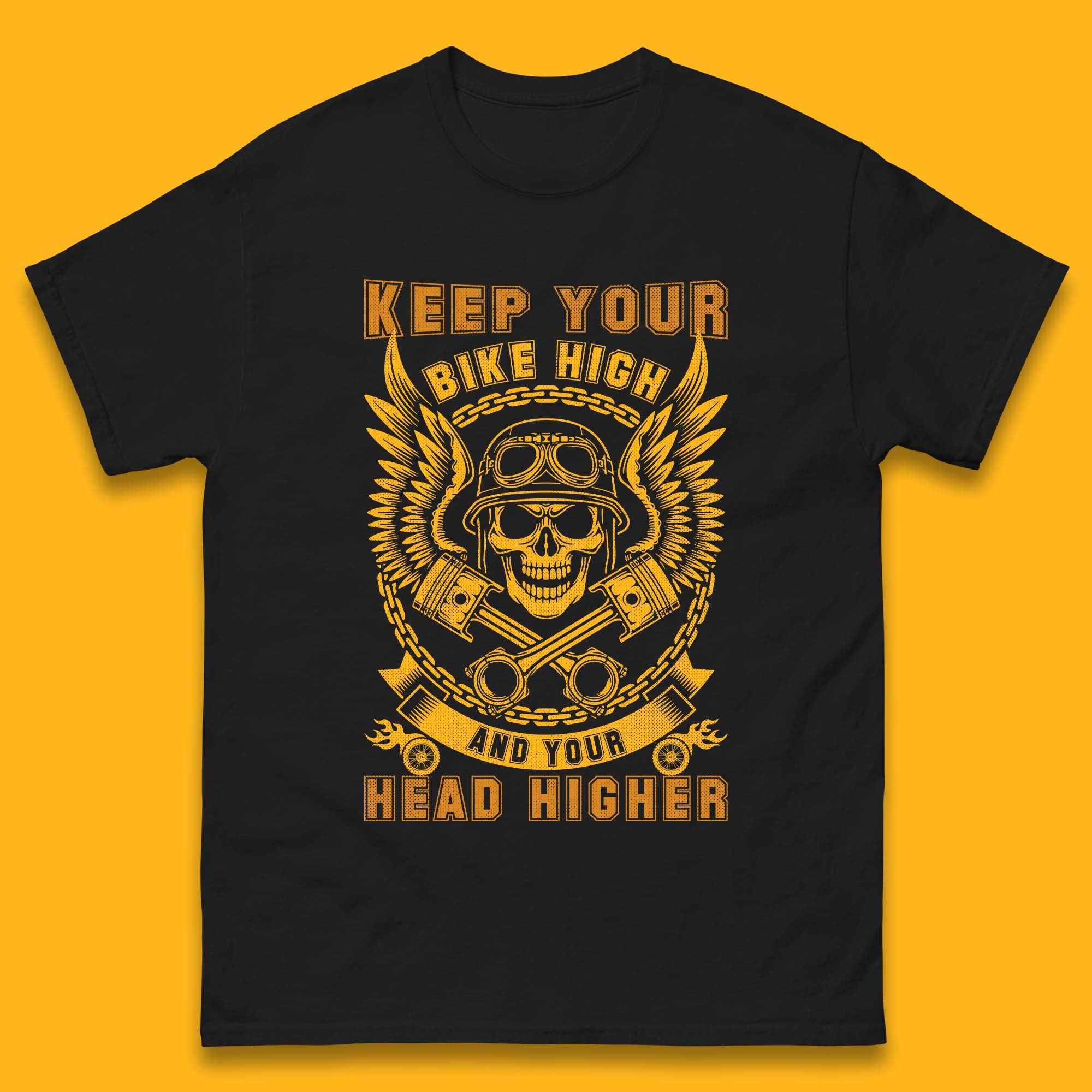 Keep Your Bike High Mens T-Shirt Womens Tops Tees 3XL