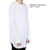 Herren T-Shirt Einfarbige Unregelmäßiger Saum Rundhals Langes Hemd mit Handschuhen für den täglichen Gebrauch