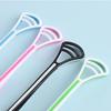 Ergonomic Silicone Tongue Scraper Double-Sided Fresher Breath Cleaning Brush Oral Hygiene Tool