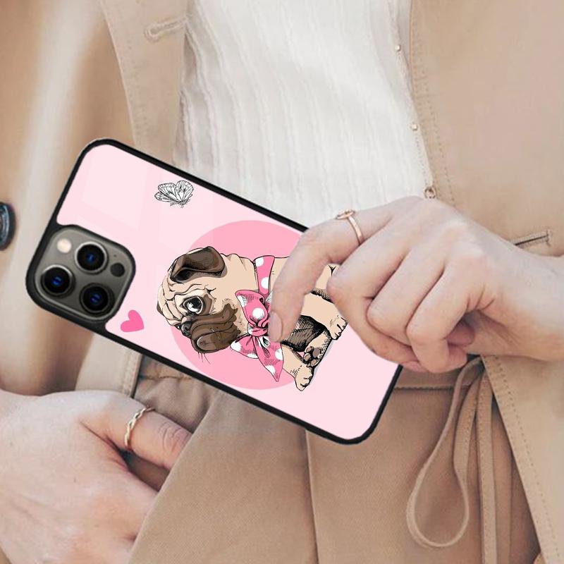 Pug Dog Funny Cartoon Magnetic Phone Case For APPLE iPhone 17 Air 16 14 13 12 Pro Max 15 Plus Wireless Charge With MagSafe Cover