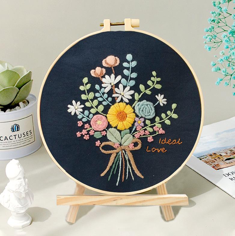 

Набор для начинающих для вышивки своими руками: Вышивка крестом узоров Су и Сян с использованием французских техник With Embroidery Hoop (20 cm)