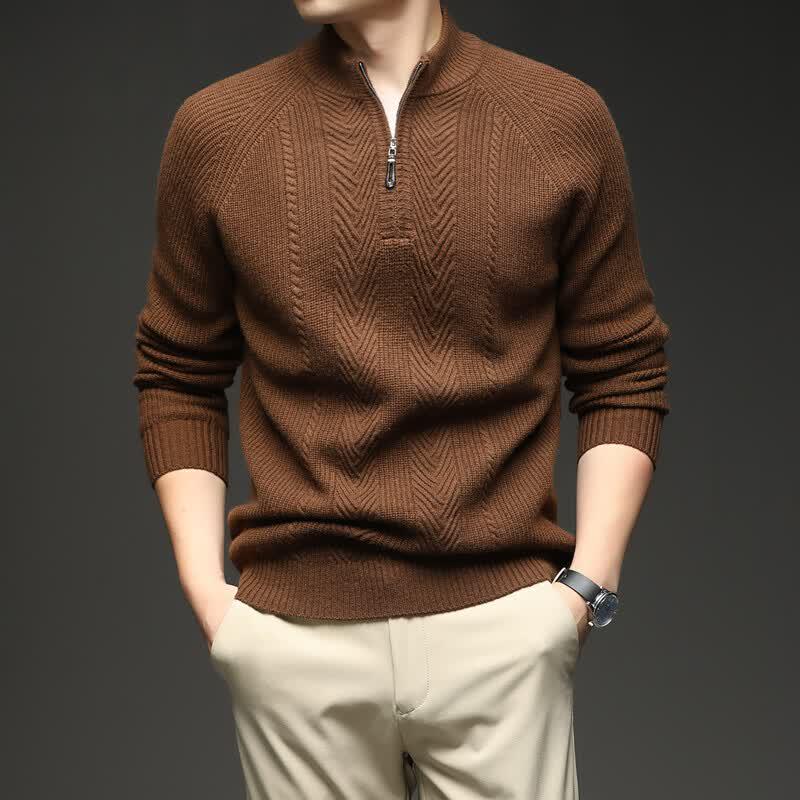 IMAGINEX Men's Old Money Style Thickened Wool Sweater