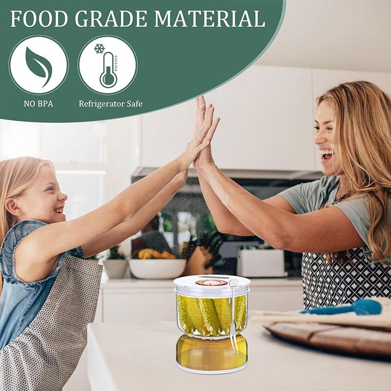 800ml Sklenice na okurky s cedníkem Výklopný Dávkovač na suché a mokré Okurková Nádoba Kuchyňský Nástroj na oddělování šťávy