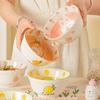 Under Glaze Color Rice Bowl Strawberry Rabbit Pattern Noodle Bowl Fruit Salad Bowl  Tableware