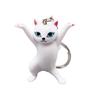 Cute Cat Figurine Keychain Creative Accessories for Women and Kids Couple Family Keychain Pendant