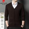 Pierre Cardin Men's Merino Wool Blend V-Neck Cardigan