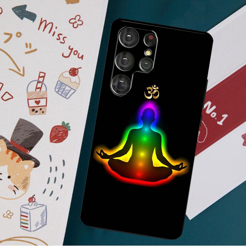 Mandala Chakra Insist Yoga Case For Samsung Galaxy S23 S22 S21 Ultra S20 FE Note 20 Ultra S8 S9 S10 Note 10 Plus Cover
