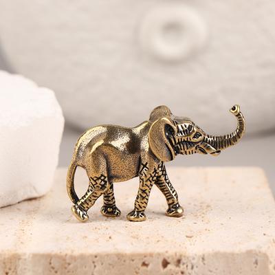 1 Stück Antikbronze Miniatur Elefantenfiguren Teehaustier Tischschmuck Dekorationen Massivkupfer Tierhandwerk Heimdekor