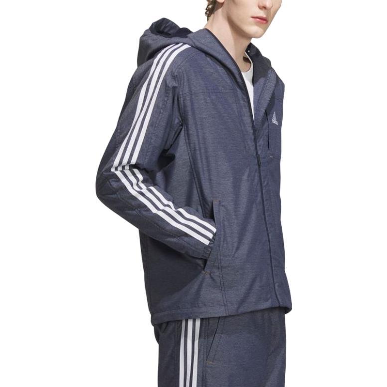 Adidas Jackets Men's Legend Blue Hooded Moderate Other IK7324