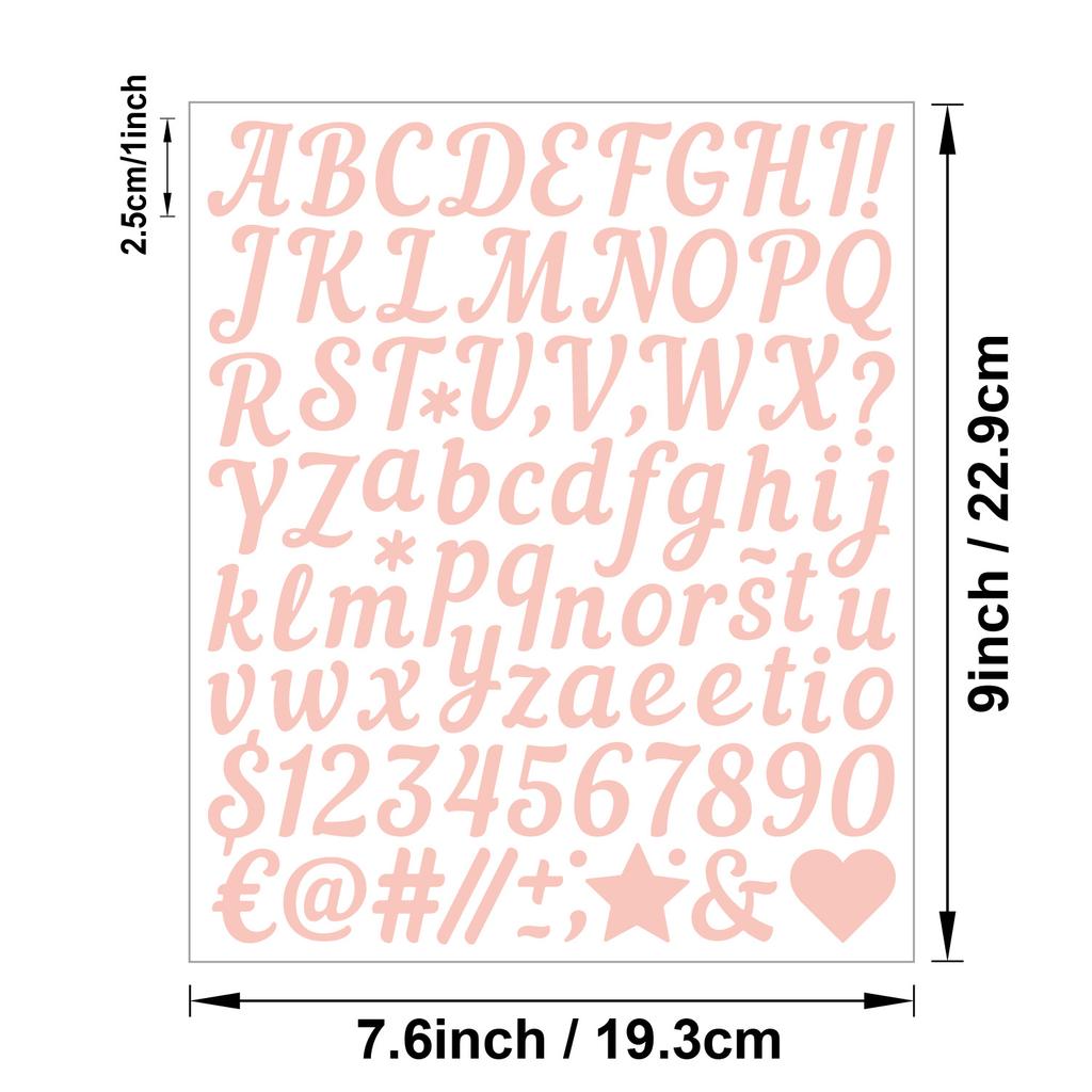 1 Inch Handwritten Letter Sticker Sturdy Multicolor Gift DIY Diary Hand Account English Alphanumeric Sticker