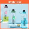 1500ml Large Capacity Travel Water Bottle Modern Simple Style Outdoor Portable Sports Fitness Space Cup Transparent Plastic Water Cup