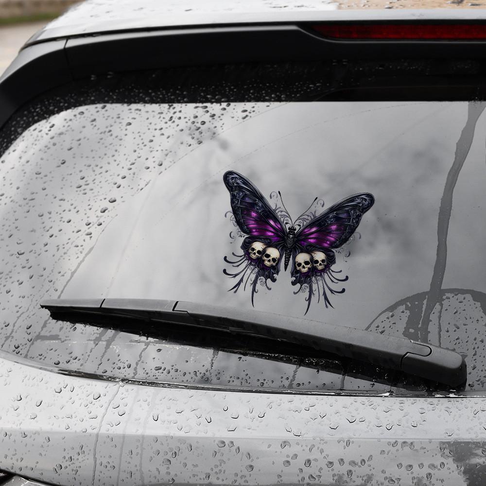 Skeleton Halloween Creative Butterfly Pattern Paste Decor Sticker Car For