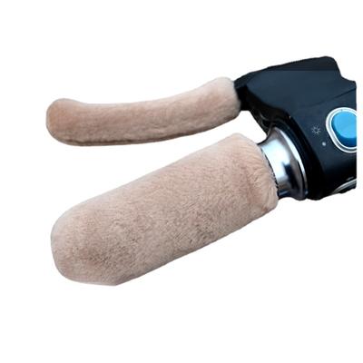 Motor pluche stuurhoes winter handbescherming koud warm elektrische auto driewielige universele stuurhoes twee sets