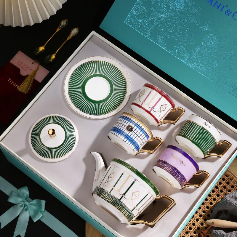 French Afternoon Tea Set Elegant Premium Ceramic Coffee Cup Gift Box Wedding Present Home Tableware Supplies