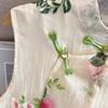Thin embroidered vest vest women's summer new loose niche fashion vest stand-up collar shirt