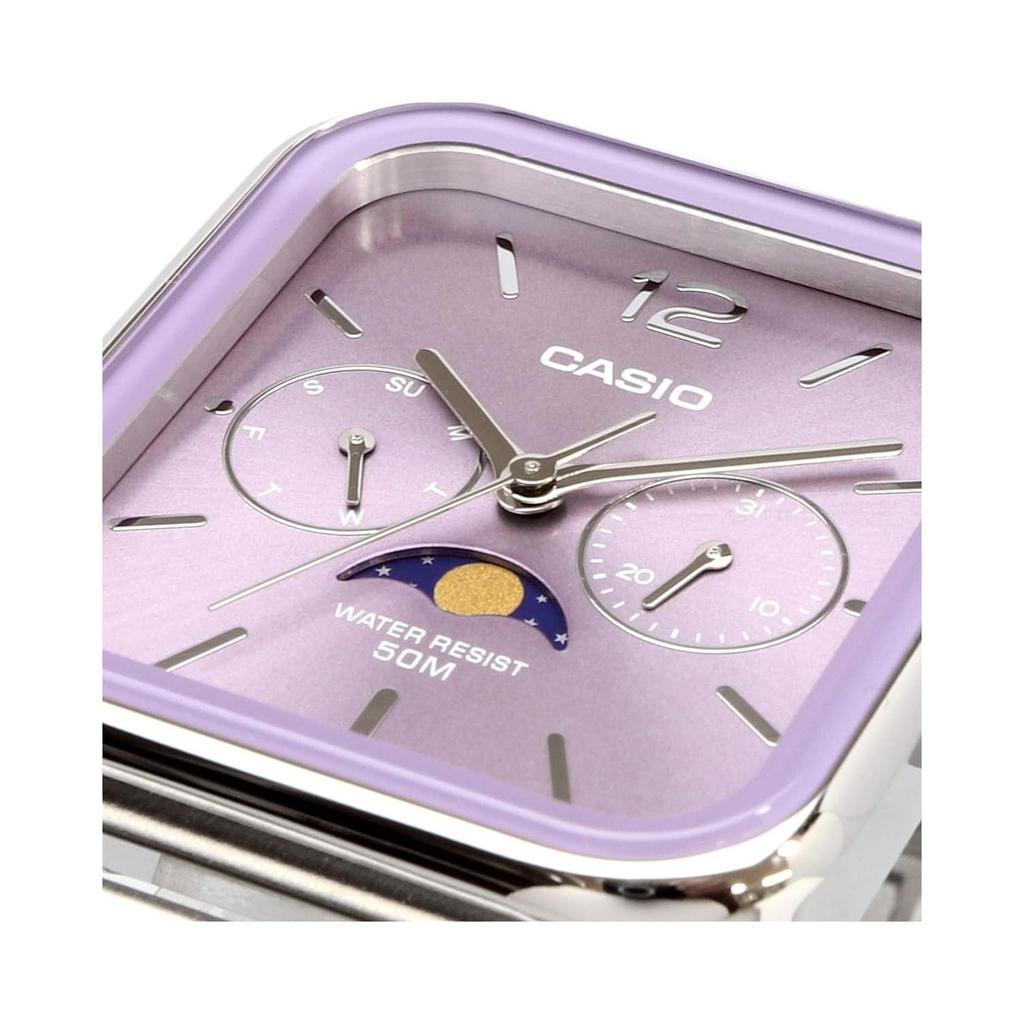 Casio Standard Moon Phase Analog Men's Wristwatch MTP-M3 Series Overseas Model, Bracelet Type