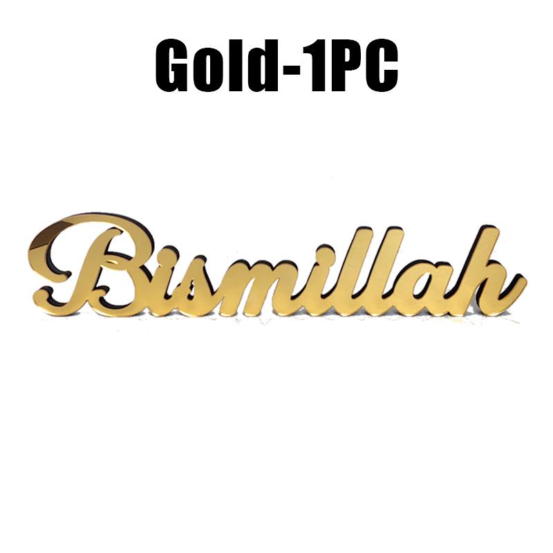 

Ramadan Mubarak Gold Crescent Moon Star Desktop Decor Islamic Gift for Home Office Festival Decoration