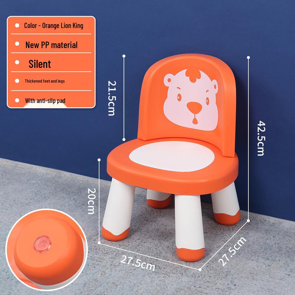 Xin Bei Le Kids' Squeaky Plastic Chair with Backrest - Ideal for Home or Kindergarten.