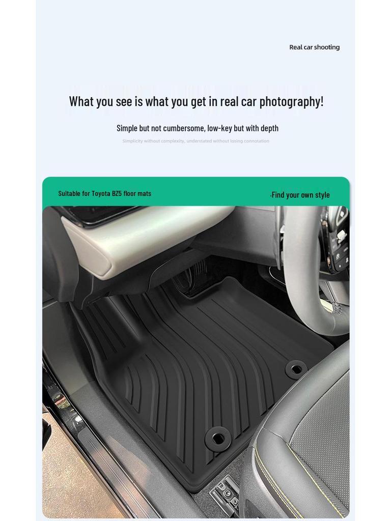Custom TPE Floor & Trunk Mats for Toyota BZ5 - Stain-Resistant & Waterproof.