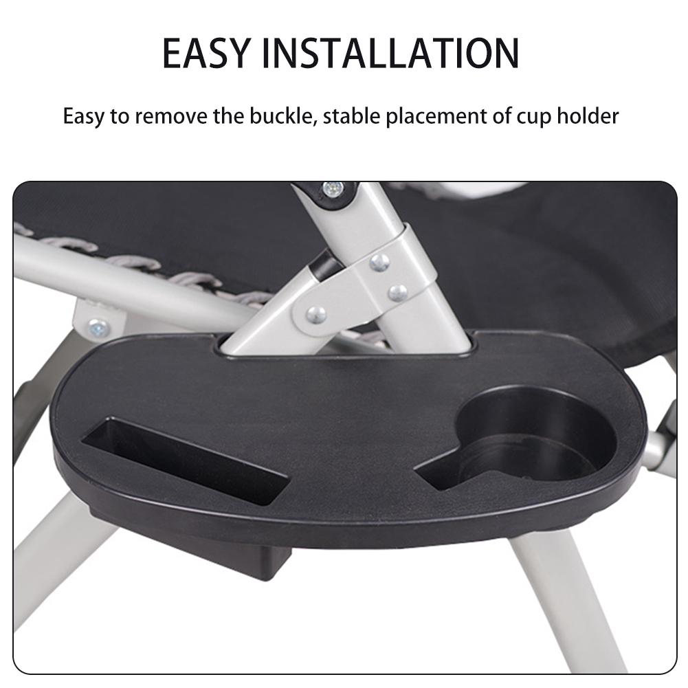 Kunststoff Becherhalter Seitenablage für Garten Schwerkraftstühle Clip-On Utility Tablett für Terrassenstühle Mehrschlitz-Design für Camping