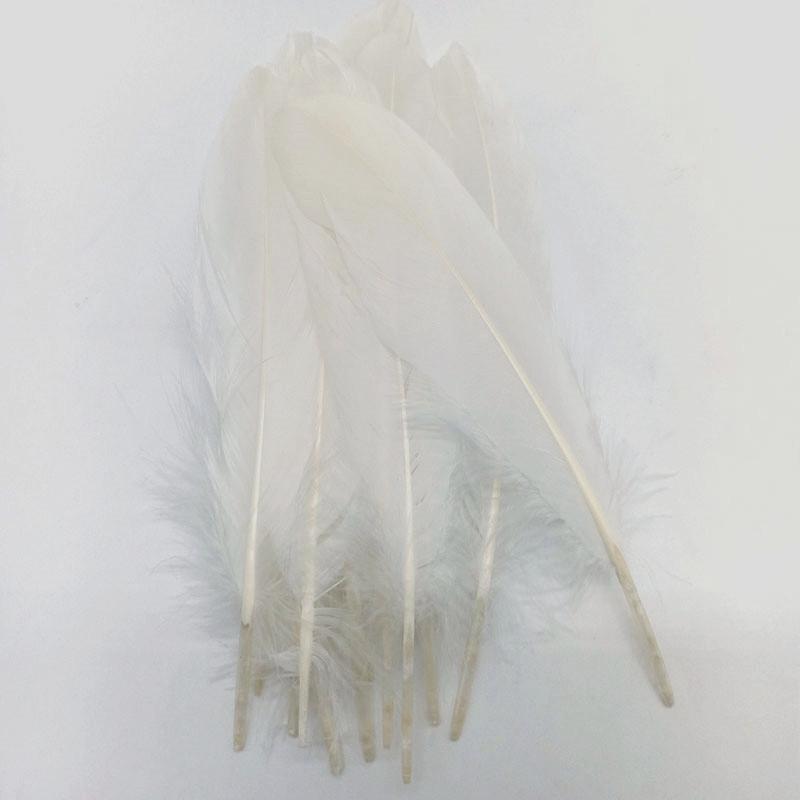 20PCS Hard Stick Colourful Goose Feathers Plumes Swan for Home Decoration Crafts DIY Jewelry Making Table Centerpieces 15-20cm