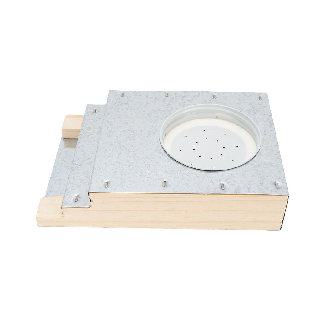 Krmítko pro včelí úl Dřevěné Hliníkové Přední Vstupní Krmítko pro Včely Včelařský Nástroj pro Převrácenou Sklenici