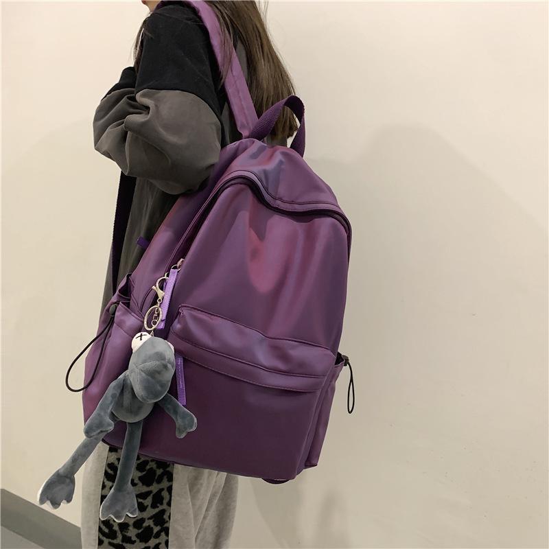 Schoolbag Versatile Backpack Fashion Travel Large Capacity Backpack Simple Texture Computer Bag Campus High Value Student School Bag