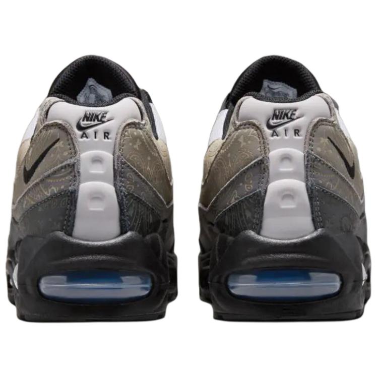 Nike Air Max 95 Big Bubble - Laser Paisley Sneakers da Uomo Grigio Bianco Nero-Grafite Chiaro-Carbone Chiaro-Grigio Perla-Antracite IR0802-100