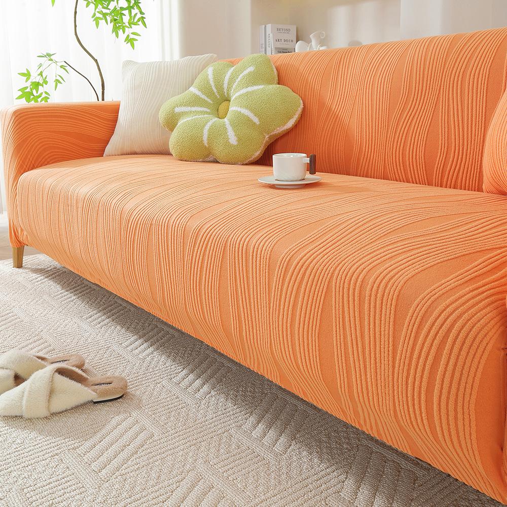 Jacquard Velvet Elastic Sofa Cover All Season Universal All In One New Anti Cat Scratch Sofa Cover