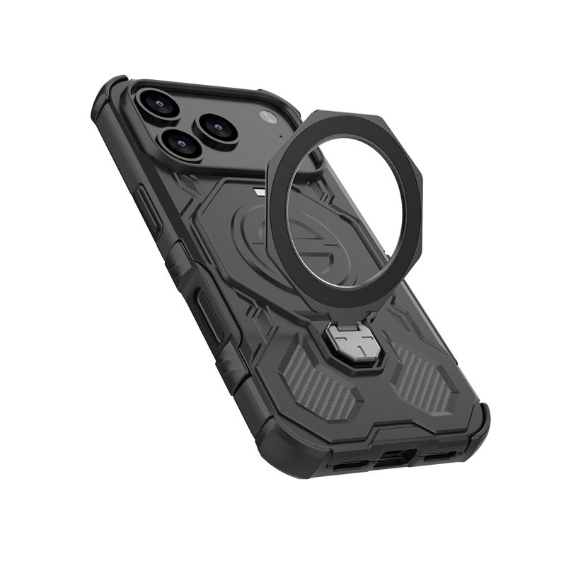 Magnetic Wireless Charge Cover For iPhone 17 Pro Max Phone Holder Armor Back Case For iPhone 17 Pro Cover For iPhone 17 Pro Case