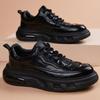Casual leather shoes men's new sports style soft-soled Derby shoes youth versatile British leather thick-soled heightening men's shoes