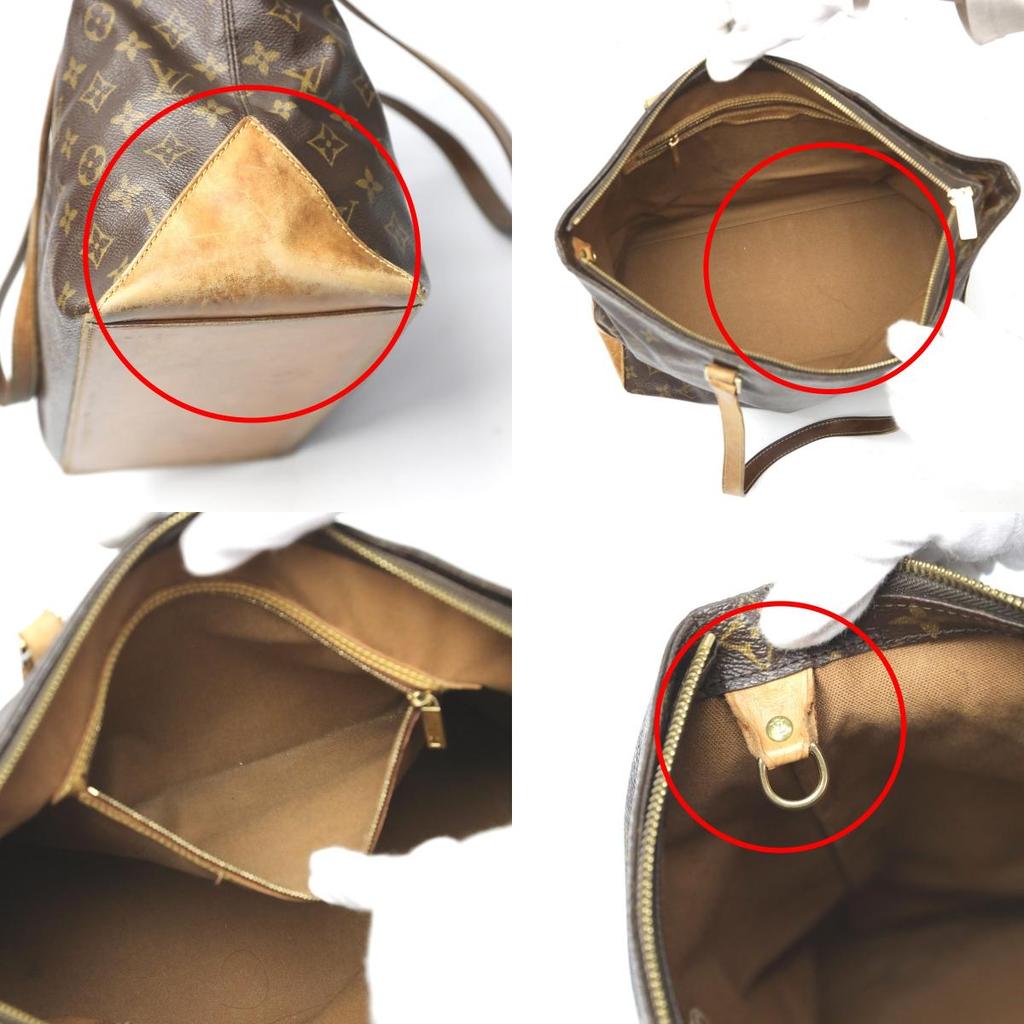 LOUIS VUITTON Monogram Cabas Mezzo Tote Bag Monogram canvas Brown Women M51151 Used