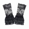 Ruched Pleated Detachable Cuffs Lolita False Cuffs Fashion Lace Fake Sleeves Cuff Wedding Decor