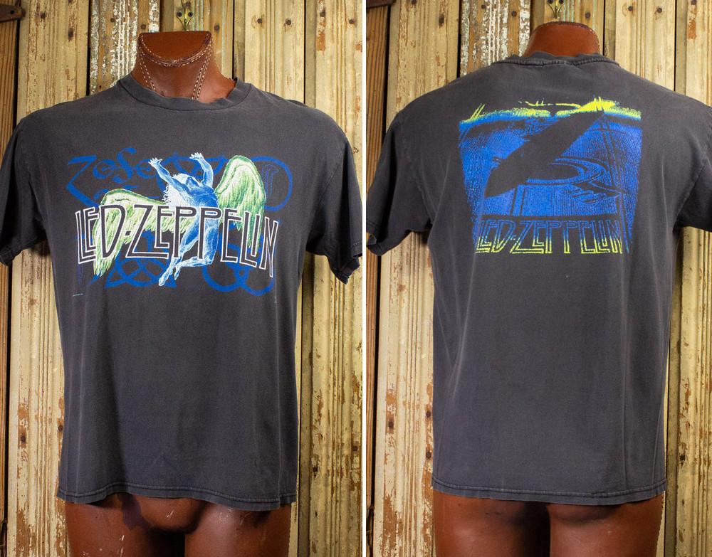 Винтажная футболка с концерта Led Zeppelin 1995 года Черная XXXL