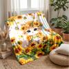 Summer Cat Paradise Theme blanket Lightweight Warm Flannel Blanket Decorative Throw Blanket for Home Decoration