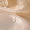 S925 Moonstone Flower Necklace - Women's Fashion, Light Luxury, Elegant Collarbone Chain