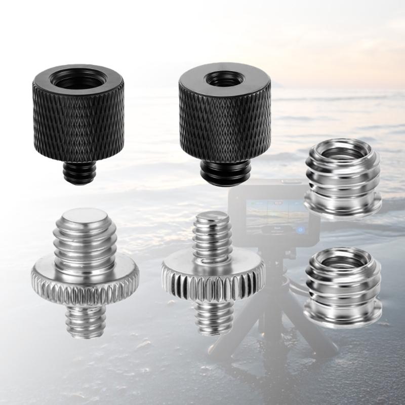 6Piece Precisions Thread Converters Kit For DSLR Action Cameras and Live Streaming Gear Aluminum Alloy Design
